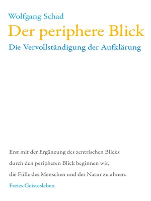 cover image of Der periphere Blick